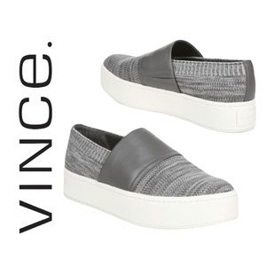 Vince Ward Knit Slip-On Grey Women's Sneaker NEW